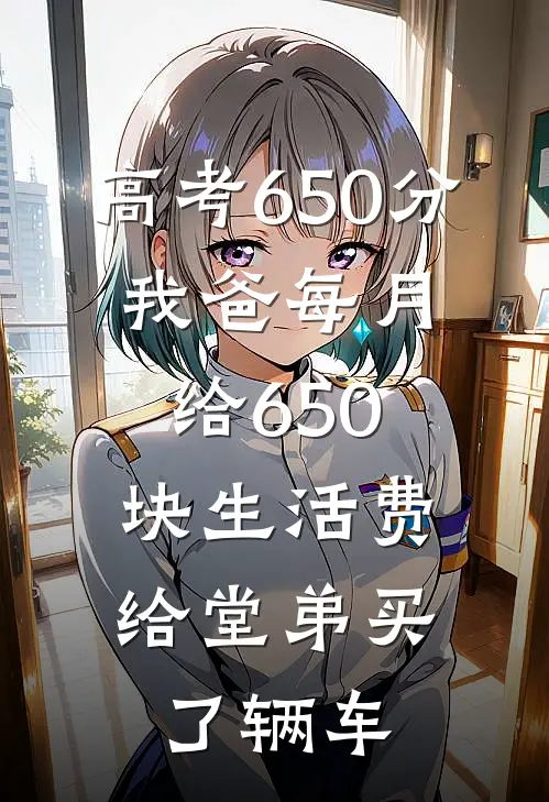 高考650分，我爸每月给650块生活费，给堂弟买了辆车