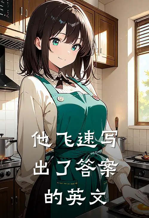 他飞速写出了答案的英文