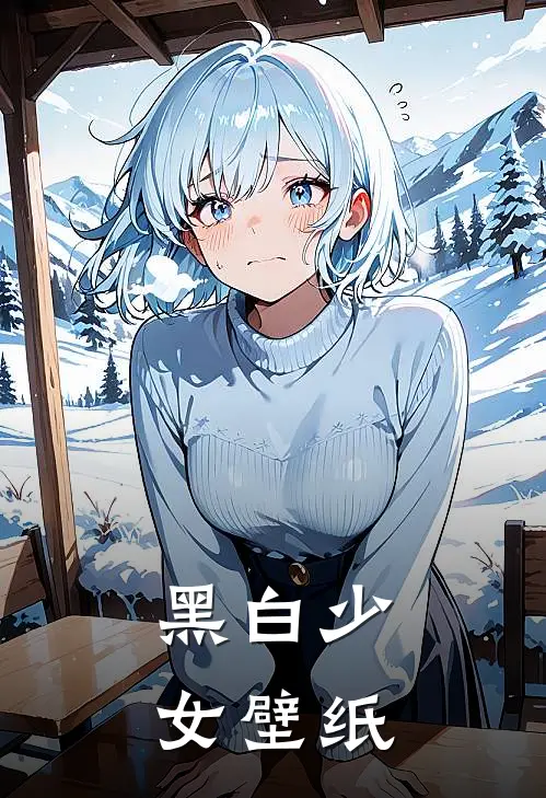 黑白少女壁纸